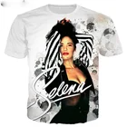 Футболка МужскаяЖенская, в стиле хип-хоп, певица, Селена Кинтанилья, Повседневная Уличная одежда в стиле Харадзюку