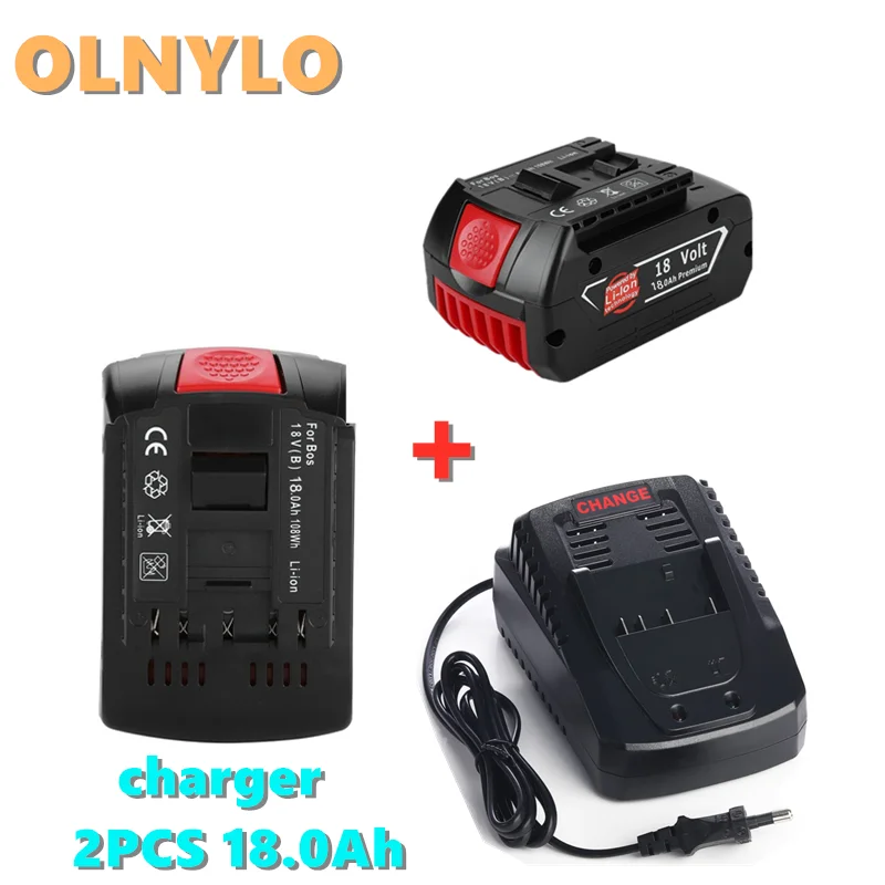 

2021 Original Bosch 18V 18000mAh standby rechargeable lithium battery portable replacement BAT609 with Bosch drill charger