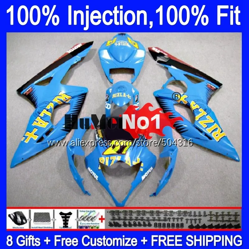 

Инъекция для SUZUKI GSX R1000 GSXR-1000 2005 2006 21MC.69 GSX-R1000 GSXR 1000 1000CC 05 K5 GSXR1000 05 06 красивый синий обтекатель