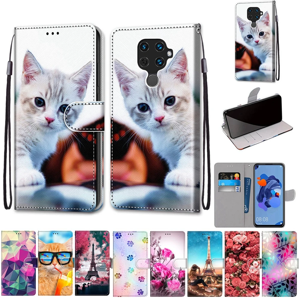 Кожаный чехол для телефона Huawei Mate 30 Lite 20 Pro Funda 3D кошелек откидная Магнитная задняя
