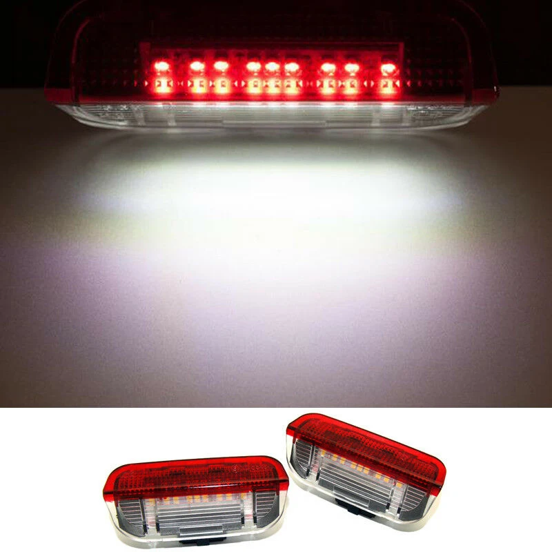 2 шт. автомобильная светодиодная дверная предупреждающая лампа Добро пожаловать