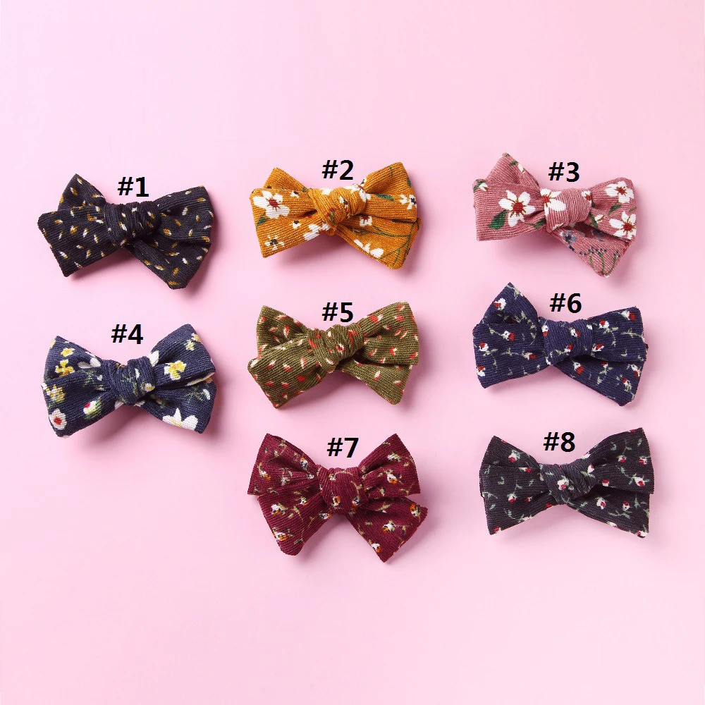 Cute bowknot hair clip Headwear Baby Printed Bow Kids Girls Hairpins Full Cover Clips baby accessories Gifts | Детская одежда и