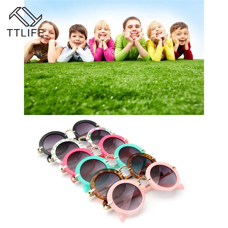 TTLIFE Круглые Солнцезащитные очки для девочек Kawaii детские солнцезащитные с
