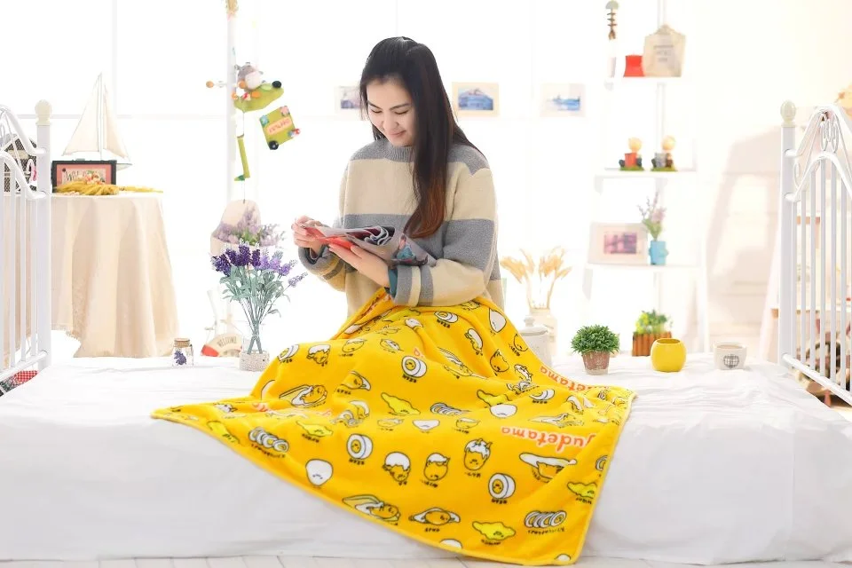 Креативные мягкие животные Gudetama Lazy яичный желток плюшевые фланелевые охлаждающее одеяло простыни наволочка для мягкой подушки детские игрушки