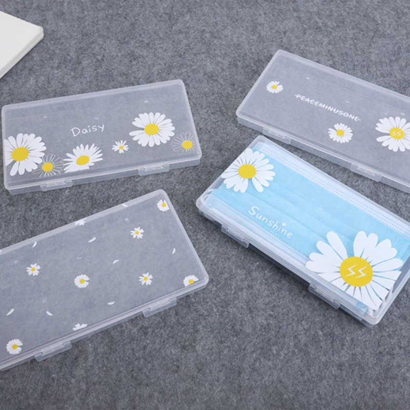Transparent Mask Storage Case Opbergbox Road Map Organizer Face mask Container | Дом и сад