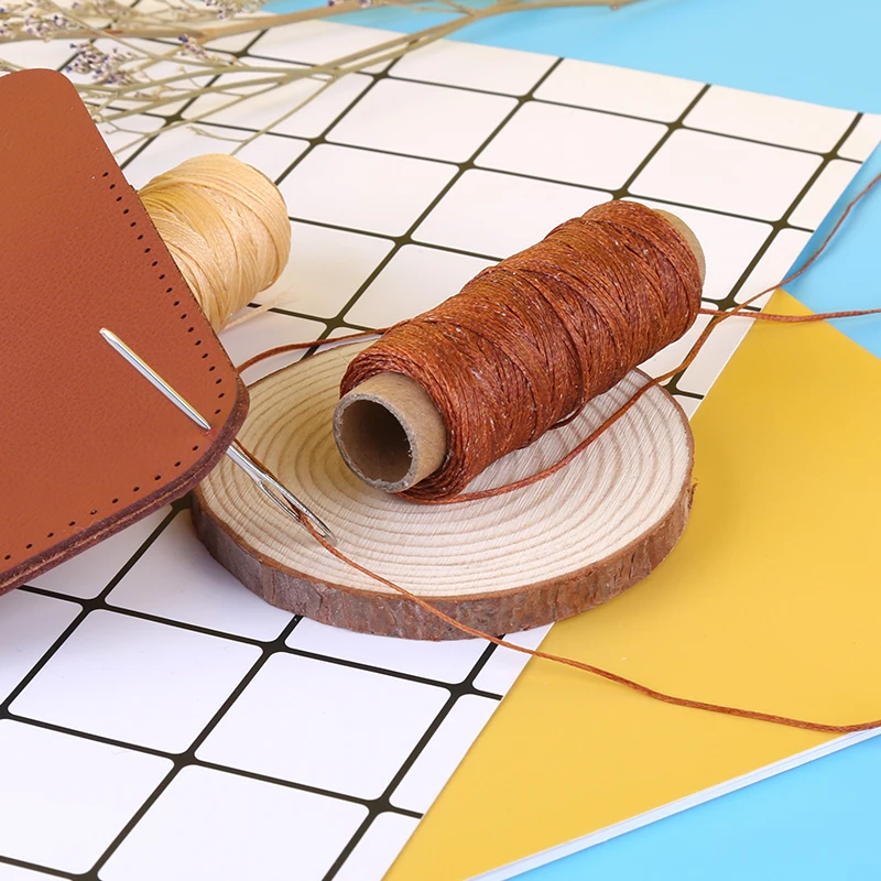 LMDZ плоская Вощеная резьба 150d 50 м вощеная нить шнур портативный для изделий ручной