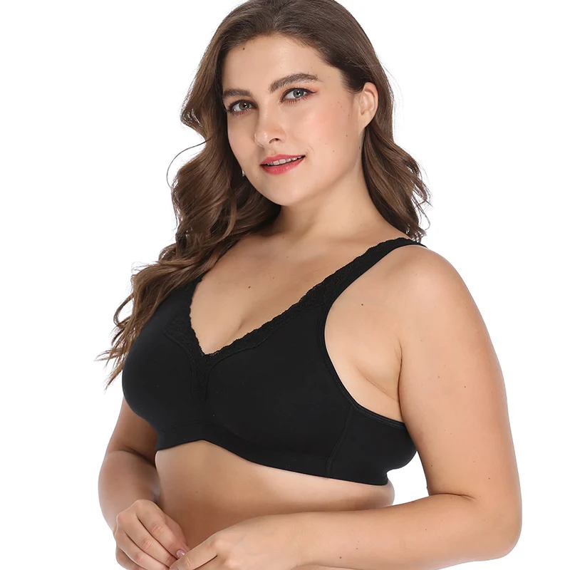 Новые кружевные бюстгальтеры с полным покрытием из хлопка без проволоки для