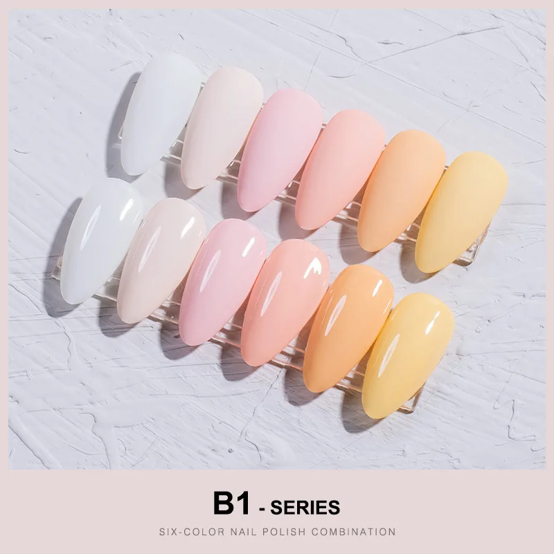 

UV LED Gel Nail Polish Nail Art Set All for Manicure Semi-Permanent Varnish Hybrid Nail Polish with Base and Top Coat