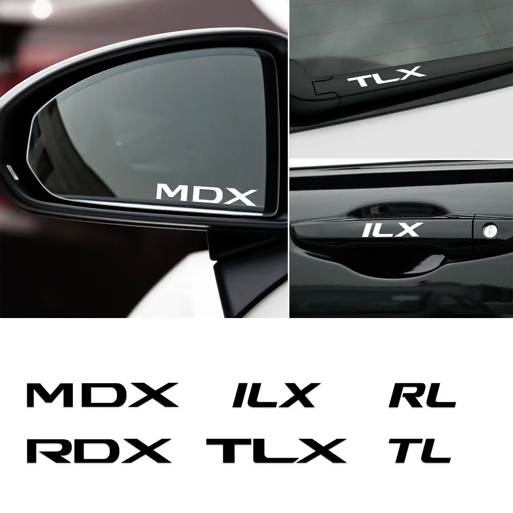 

4PCS Auto Door Handle Decals Reflective for Acura MDX ILX RDX TLX TL RL Car Styling Wiper Rear Mirrors Decoration Stickers