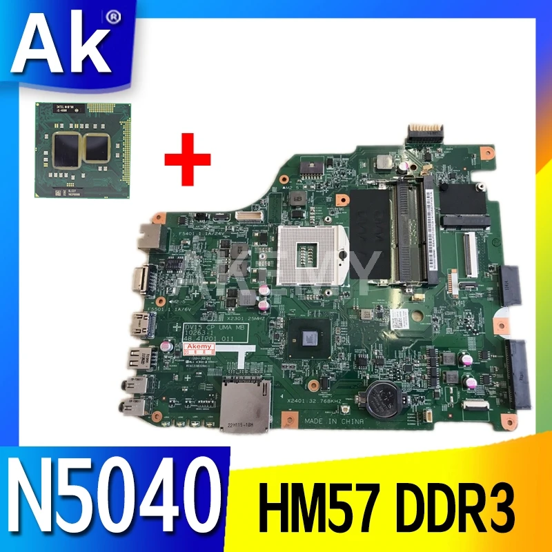 

Материнская плата Akemy для ноутбука Dell Inspiron N5040, CN-0X6P88 0X6P88, 48, 4ip01. 011, материнская плата HM57 DDR3, свободный процессор