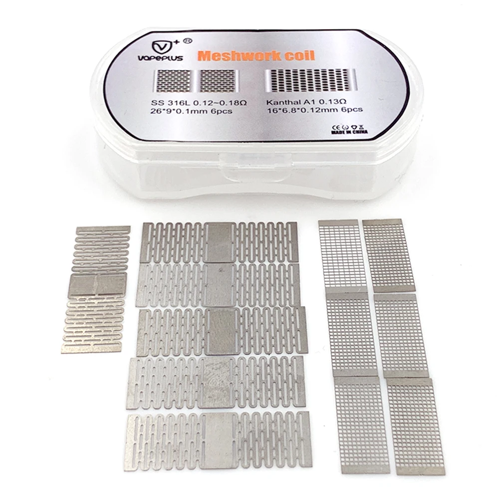 12pcs/box Meshwork Coil SS3316 A1 Mesh Coils 0.13ohm 0.18ohm Wire For Profile RDA Kylin M RTA DIY Cotton Tools | Дом и сад