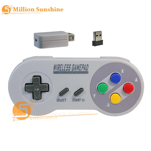 Беспроводной мини контроллер SNES 2 4G классический геймпад игровая ручка с