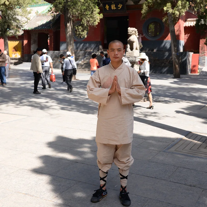 

Shaolin Monk Robe Kung fu Tai chi Suit Martial arts Wing Chun Wushu Uniforms High Quality Linen Custom Tailored