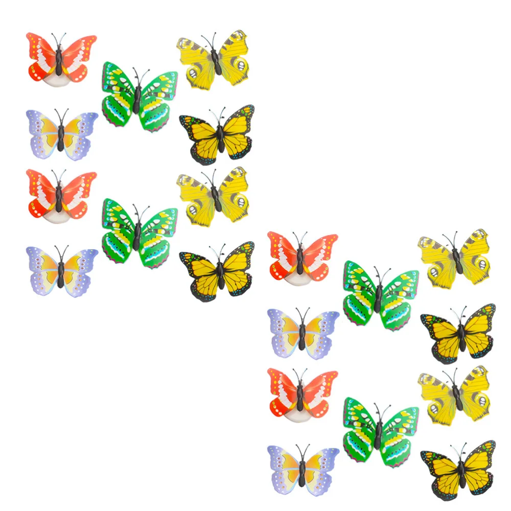 

20Pcs Butterfly Wall Lamps LED Butterfly Decorations Personalized Night Lamps