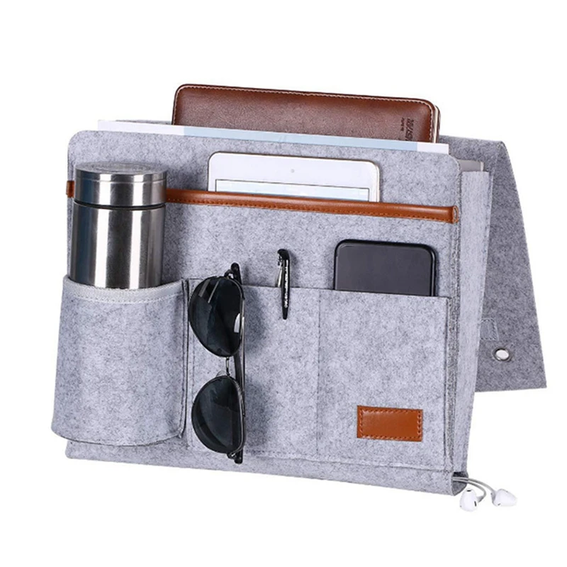 

Felt Bedside Sofa Storage Bag Student Dormitory Family Bedside Book Storage Hanging Bag Storage Rack