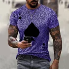 Летняя популярная модная мужская футболка с принтом покерных букв, пуловер с коротким рукавом и круглым вырезом, Повседневная Красивая Мужская футболка