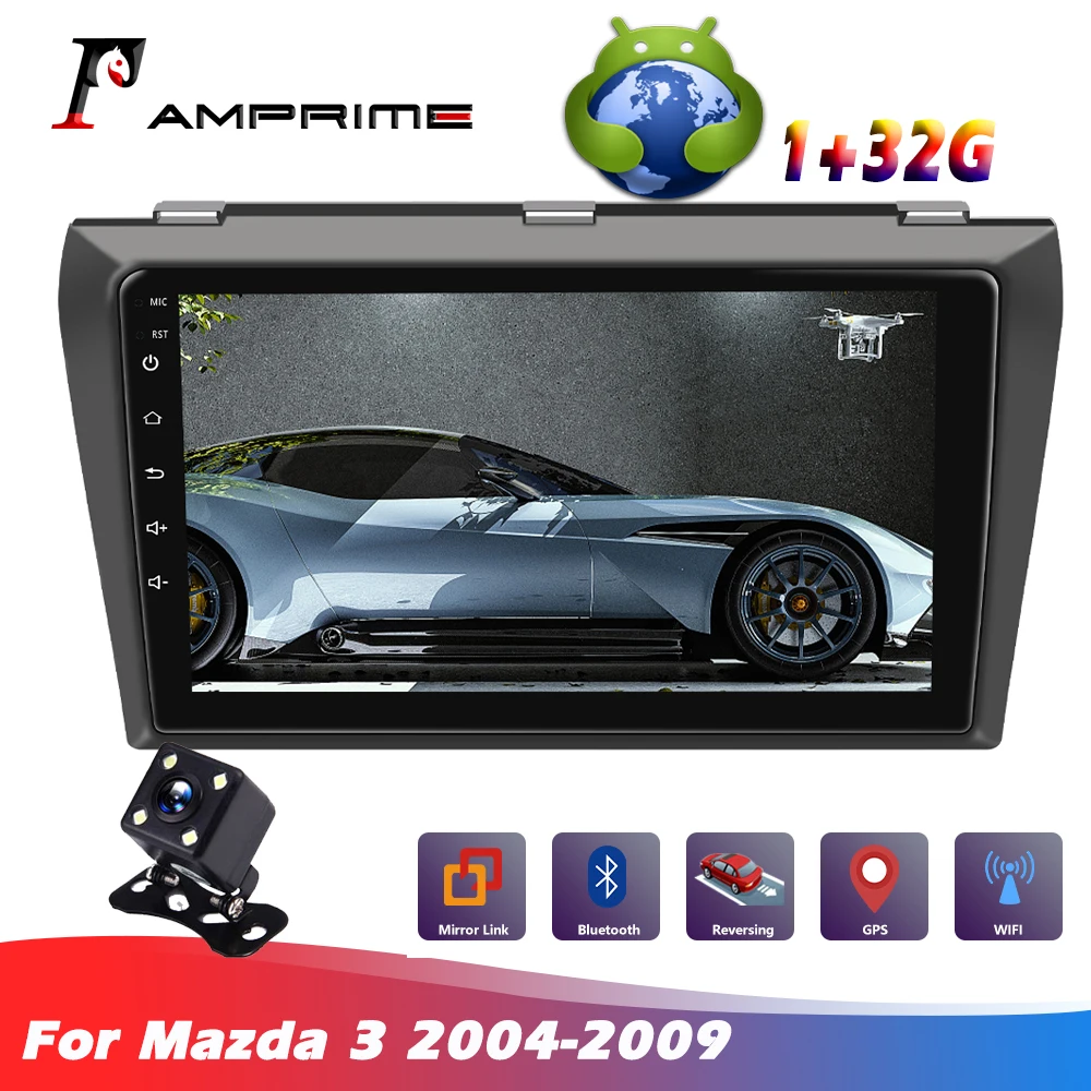 Автомобильный мультимедийный плеер AMPrime 9 &quot Android 2DIN 1 + 32 ГБ GPS Bluetooth Wi-Fi для старой