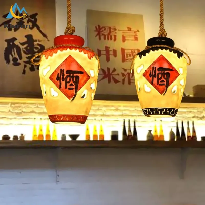 구매 중국 스타일 간단한 LED 샹들리에 바 레스토랑 호텔 펜던트 조명, 침실 연구 거실 장식 수지 펜던트 램프