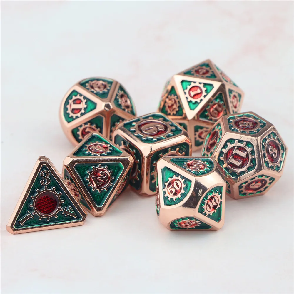 

Металлические игральные кости dnd набор розовый зеленый RPG d & d аксессуары подземелье и дракон многогранные радужные игральные кости с сумкой...