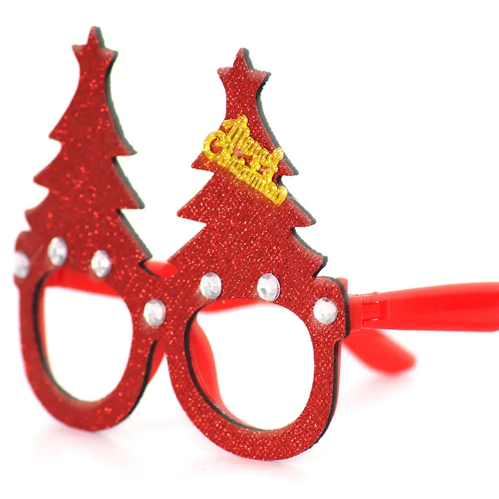 Рождественский реквизит для вечеринок косплей милые красивые очки в виде