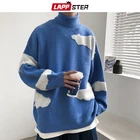 Мужская водолазка LAPPSTER, разноцветные зимние свитера 2022, мужской вязаный свитер оверсайз в стиле харадзюку, мужские свитеры