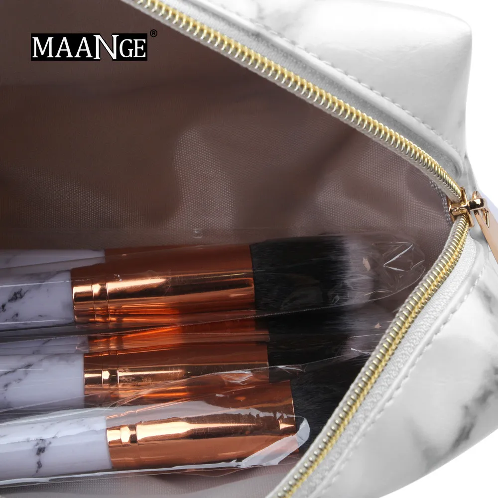 

10 Pcs Makeup Brush Kit +Cosmetic bag Girls Multifunction Make Up Brushes Bag Foundation Powder Eyeshadow Makeup Tools #0107