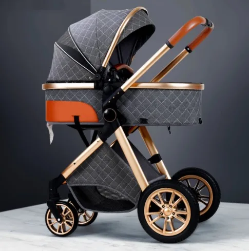 

2021 New Baby Stroller 3 in 1 High Landscape Stroller Reclining Baby Carriage Foldable Stroller Baby Bassinet Puchair Newborn