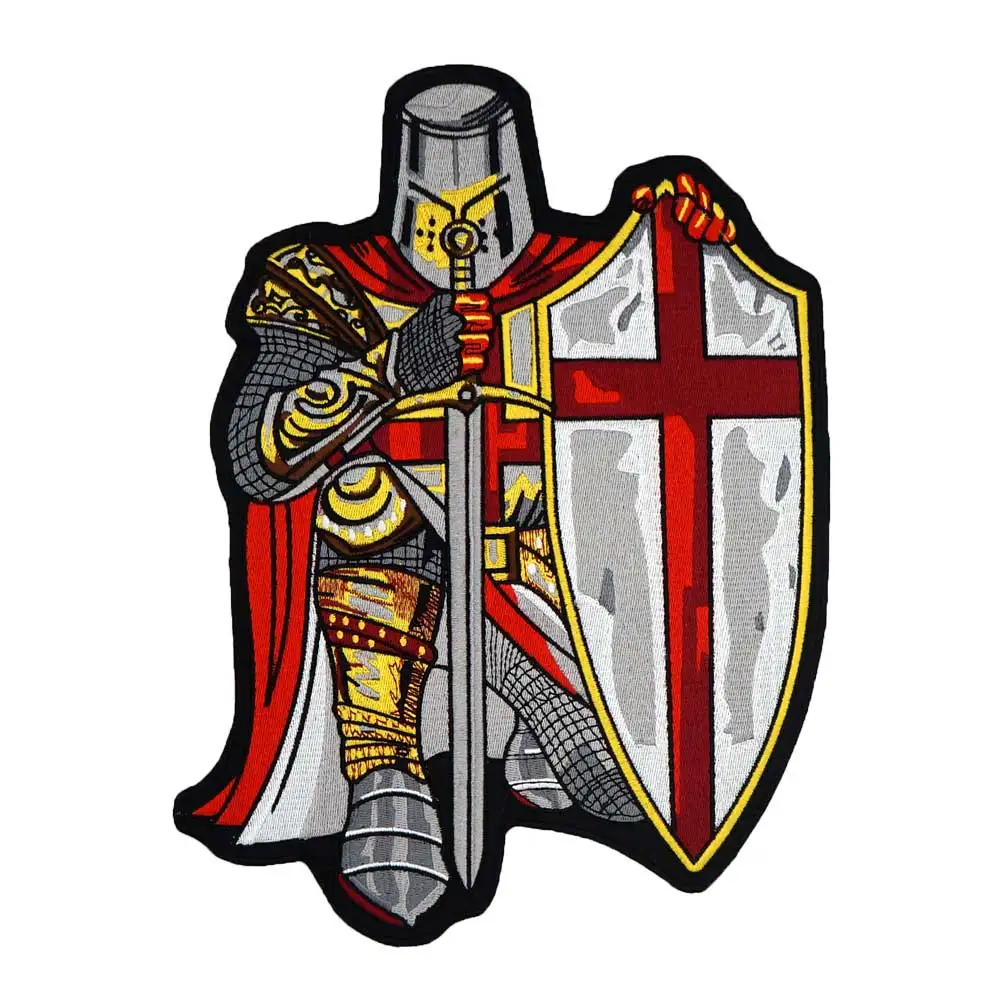 

Большие байкерские нашивки с вышивкой knight