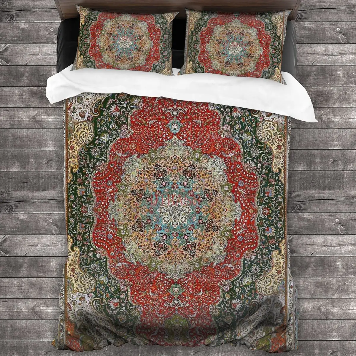 

Antique Floral Persian Carpet Print 100%Pure Cotton Comforter Set with 2 Pillowcase,Duvet Cover Set, Bedding Sets Bed Set