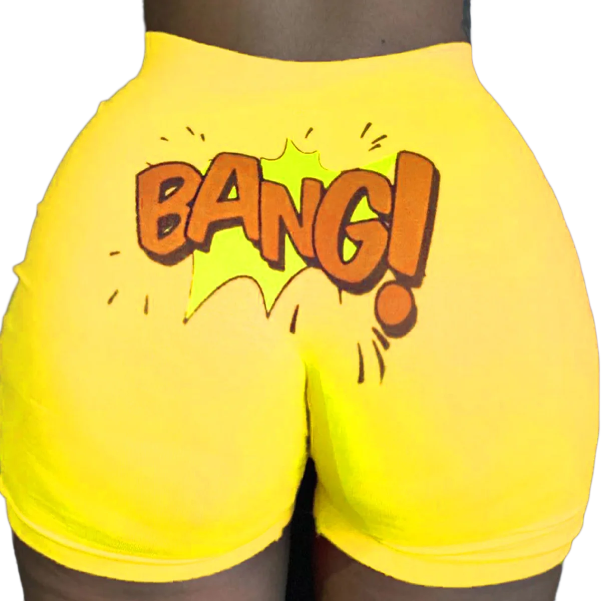 Женские пикантные шорты с высокой талией модные облегающие брюки буквенным