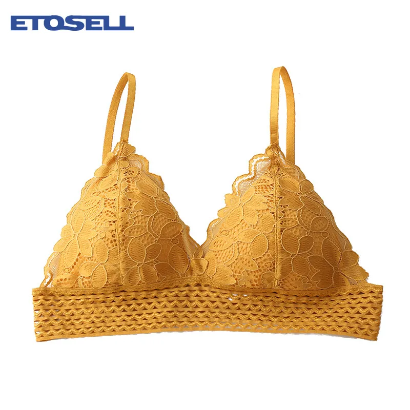 

Женское кружевное нижнее белье с треугольными чашечками, тонкое нижнее белье, бюстгальтер без стального кольца