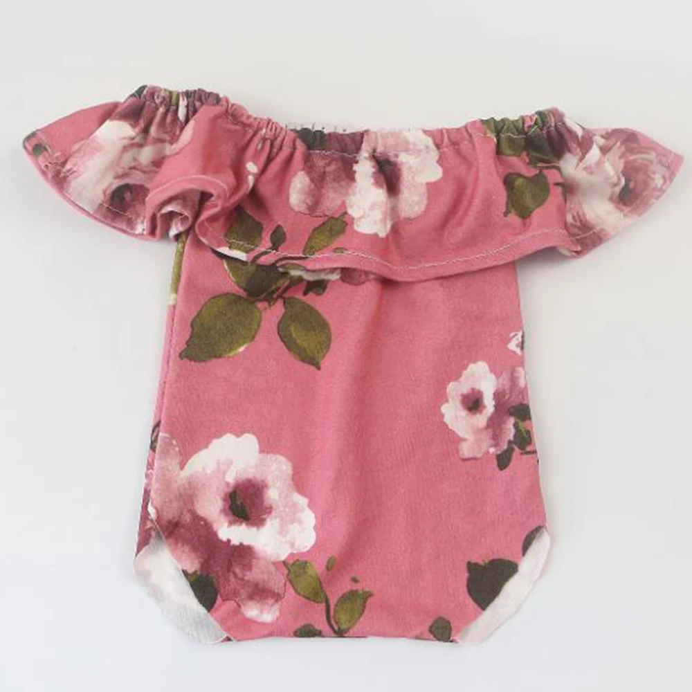 

Don&Judy Newborn Photography Props Baby Floral Ruffled Romper Newborn Shooting Outfits Baby Girl Clothes Jumpsuit Photo Shoot