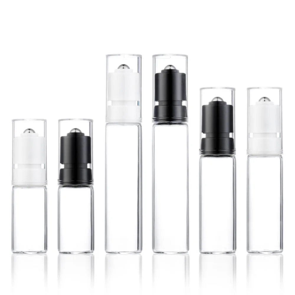 

4Pcs 20ml Essential Oil Glass Roller Bottles Portable Dispenser for Home Travel