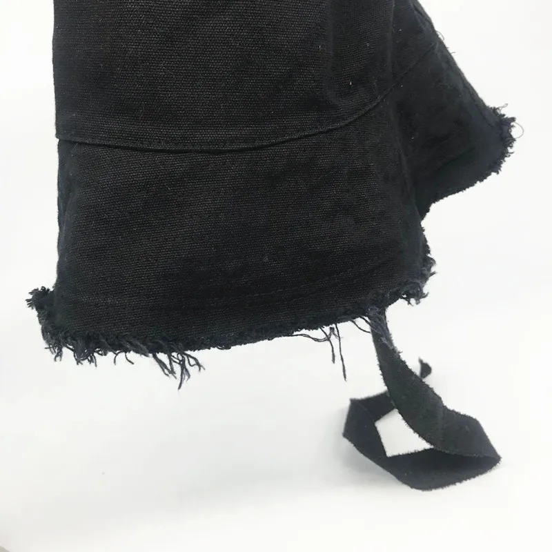 KPOP G-Dragon Pure Cotton Washed Hand-worn Edging Sunshade Hat Flat Bucket Hat Long Strip Lanyard Fans Collection y219