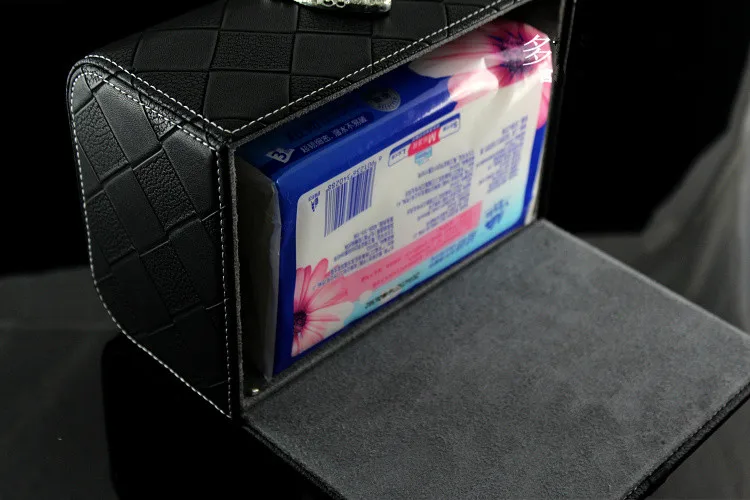 Высококачественный чехол из натуральной кожи для салфеток в автомобиле крутой с