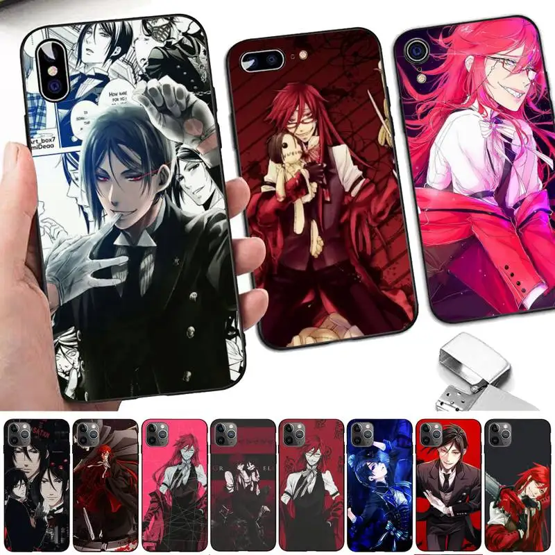 

Kuroshitsuji Black Butler Phone Case for iphone 13 8 7 6 6S Plus X 5S SE 2020 XR 11 12 pro XS MAX