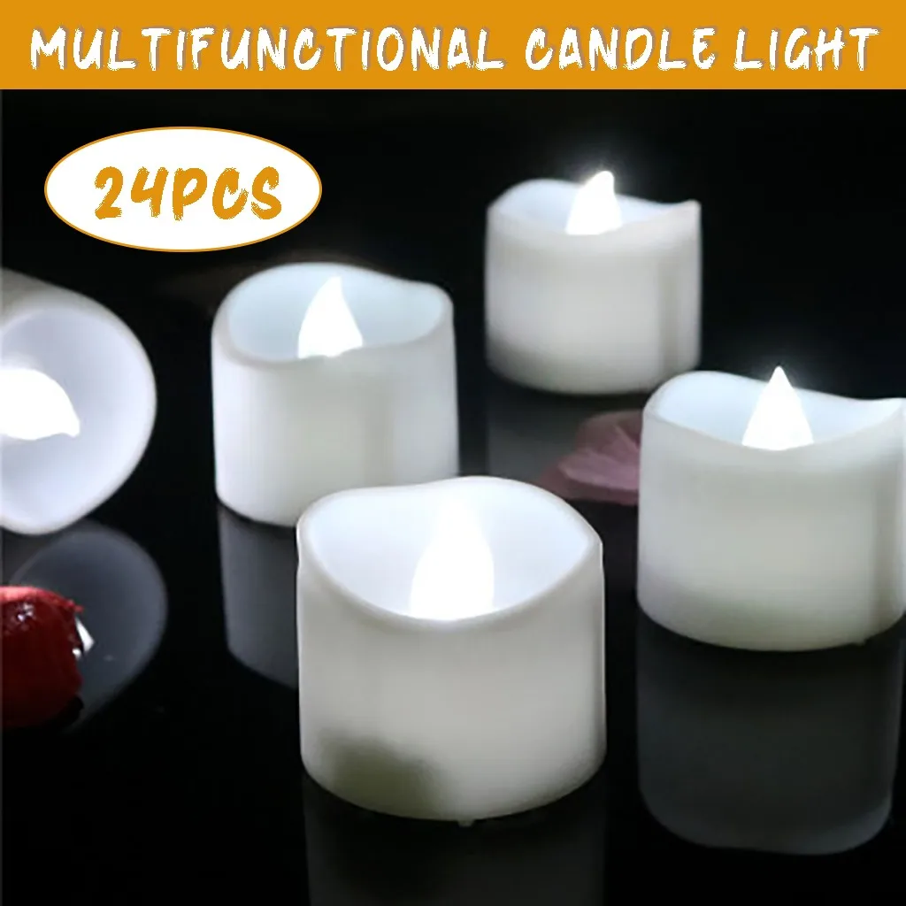 24 шт. беспламенного светодиодные свечи чай светильник креативный настенный