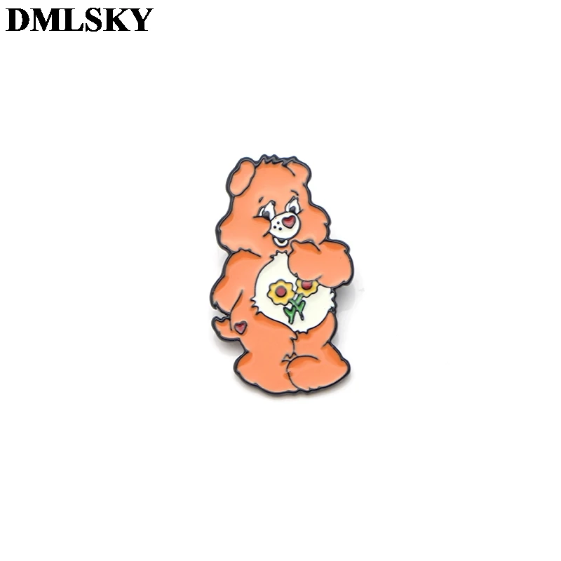 DMLSKY, медвежонок, металлические эмалированные булавки для женщин, модная булавка на лацкане, креативные броши, значок для рюкзака, заколки на воротник, аксессуары M4086