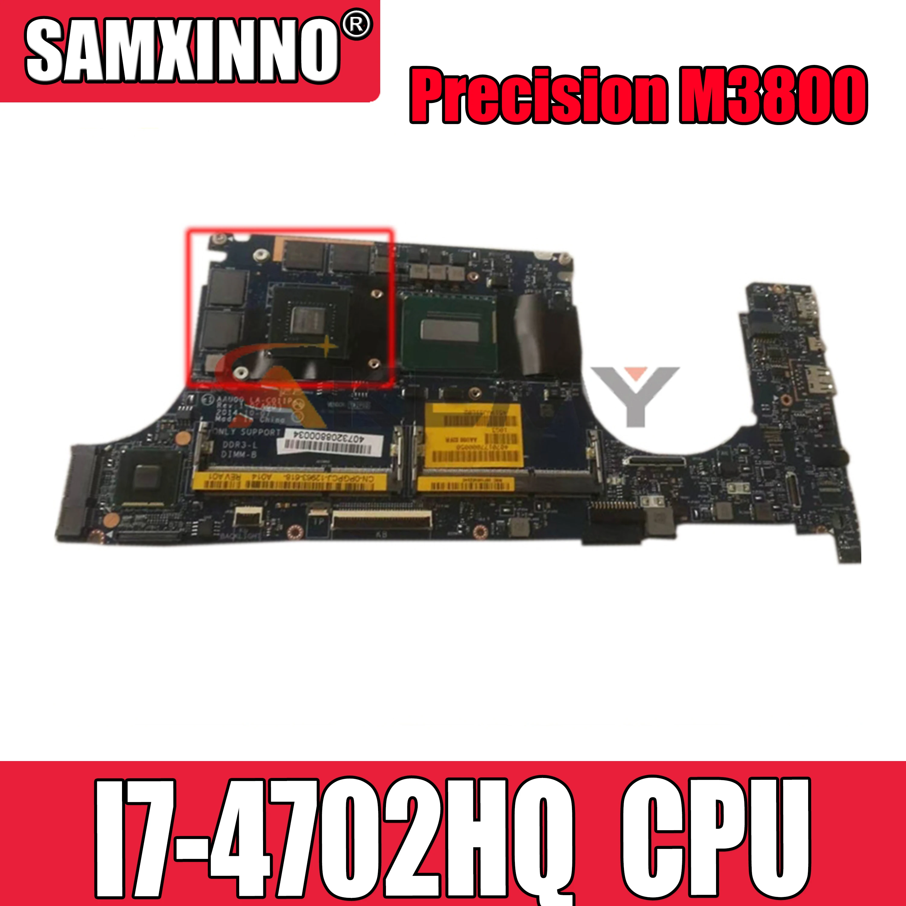 Оригинальная материнская плата для ноутбука DELL Precision M3800 I7-4702HQ VAUB0 LA-9941P CN-0530H3 0530H3 |