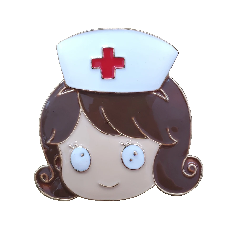 Новинка популярная женская брошь с эмалью в виде головы врача медсестры Ангела