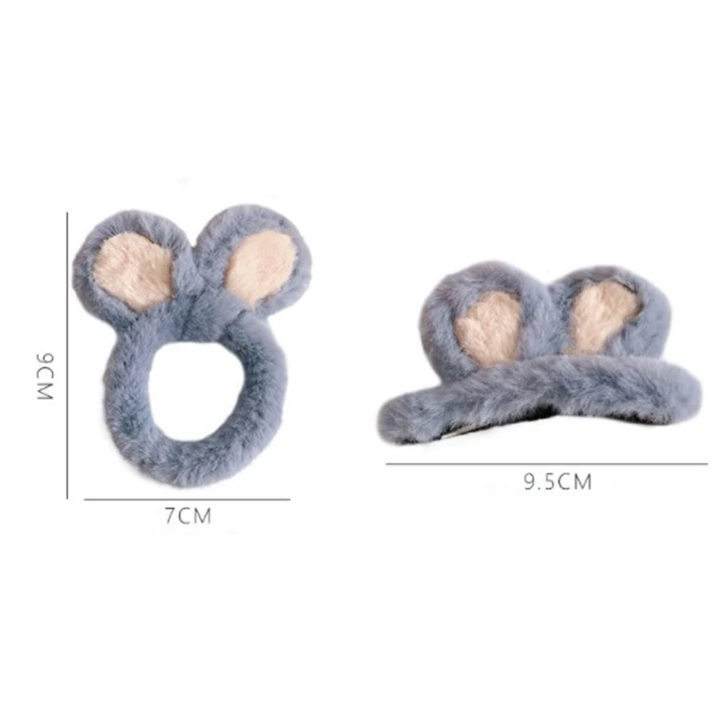 

1pc Fashion Cartoon Hair Accessories Female Plush Bear Giraffe Hair Ring
