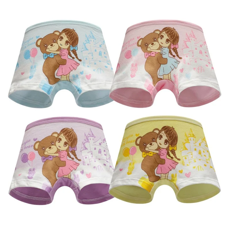 

Нижнее белье для девочек детское нижнее белье, нижнее белье для девочек короткие t строк трусы-боксеры с изображением W2002-12p