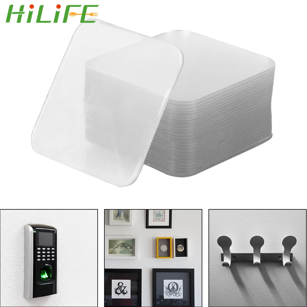 

HILIFE Non-Mark Sticker Transparent Suction Cup Photo Wall Auxiliary Two-Sided Sticky Bathroom Waterproof Sticker