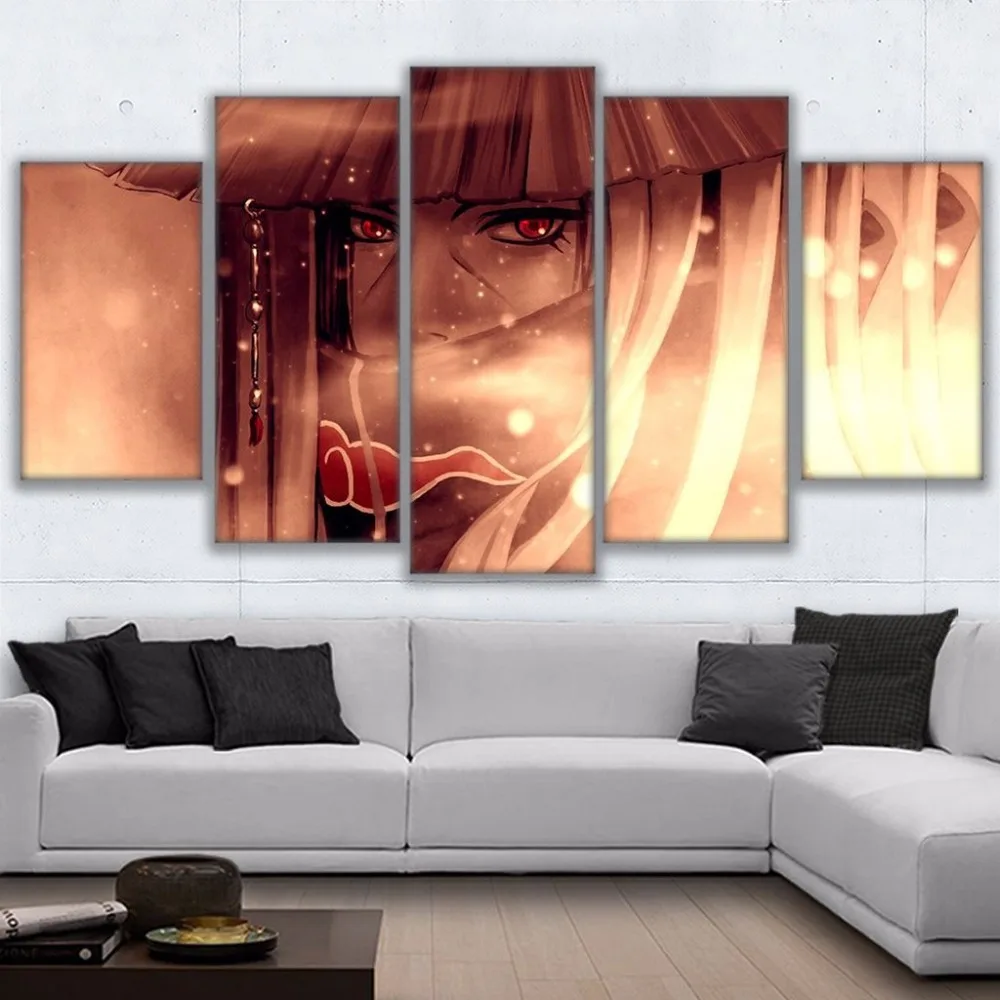 

5 Piece Canvas Art Pictures Home Monder Decor For Living Room Decoration HD Prints Anime Poster Framed Ninja Figure Paintings