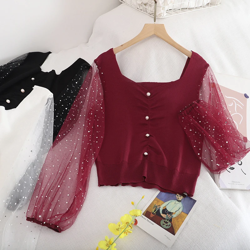 

Детский свитер ins летние тонкие без бретелек кружева шить с нежным леди первый верхняя одежда без подкладки, куртка