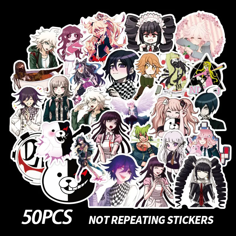 50 шт. смешанные Danganronpa наклейки из игры DIY сноуборд ноутбук багаж холодильник