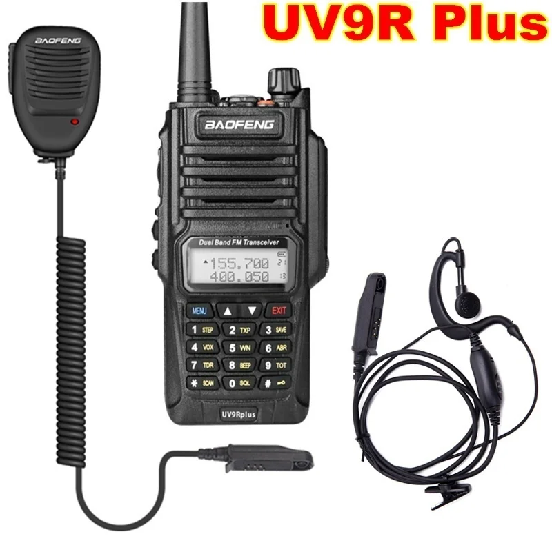Baofeng UV-9R Plus(5rd Gen) рация 8 Вт 2800 мАч VHF UHF Двухдиапазонный портативный двухстороннее радио водонепроницаемый FM переносной цифровой