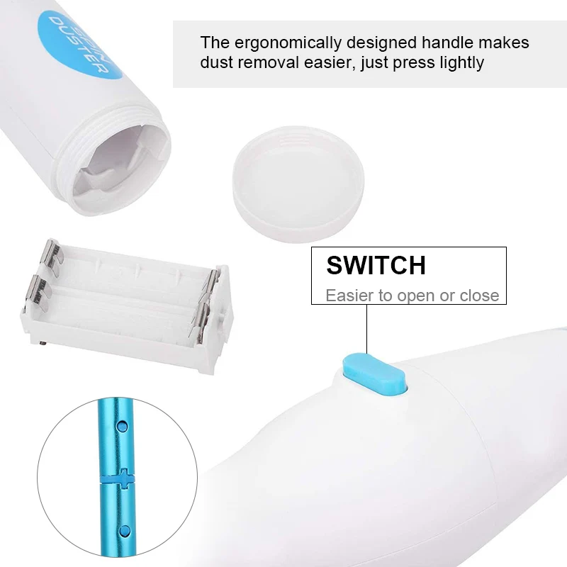 

Rotated Electric Sofa Cleaning Duster, Household Cleaing Brush clean dust, Removable Spin Scrubber Feather Dust Blinds for Home