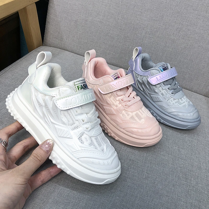 

Детская спортивная обувь, новая модная сетчатая дышащая Спортивная обувь для бега, детская спортивная обувь для мальчиков и девочек, брендо...