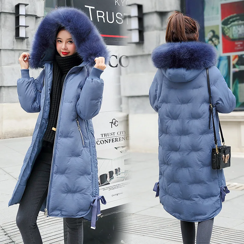 Новое поступление зимнее женское утепленное длинное пальто с вышивкой плотное